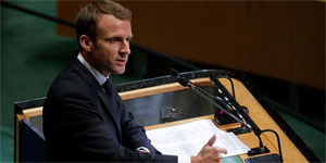 Fransa Cumhurba�kan� Macron'dan BMGK'n�n s�n�rs�z veto yetkisine ele�tiri