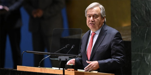 BM Genel Sekreteri Guterres'ten Suriye'de siyasi srecin diyalogla ilerletilmesi mesaj