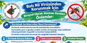 KTTB Bat� Nil Vir�s�nden korunmak i�in bireysel olarak al�nmas� gereken �nlemleri aktard�