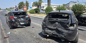 Lefko�a’da �� arac�n kar��t��� trafik kazas�nda d�rt ki�i yaraland�