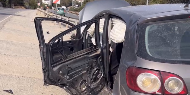 Trafik kazasnda 27 yandaki Bac ar yaraland