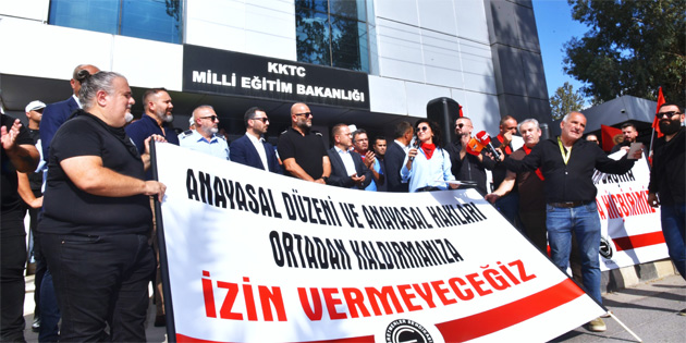 KTOES, 34 retmen hakkndaki soruturma giriimini protesto etti