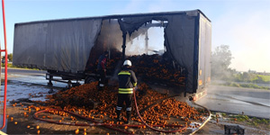 Portakal y�kl� t�rda yang�n