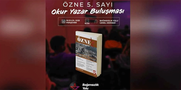 zne Dergisi 5. Say Okur-Yazar bulumas dzenliyor