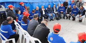 Cumhurba�kan� Erh�rman'dan Ektam emek�ileriyle dayan��ma