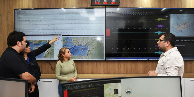 KKTC Deprem zleme ve Deerlendirme Merkezi, Dou Akdeniz’deki en kk sarsnty bile kaydediyor