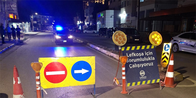 Lefko�a'da Atat�rk Caddesi �zerinde yolda ��kme meydana geldi