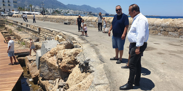 Atao�lu, Girne Antik Liman’daki iskele �al��malar�n� inceledi