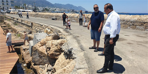 Atao�lu, Girne Antik Liman’daki iskele �al��malar�n� inceledi