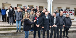 KTAMS, KAMUSEN ve KAMU-�� Gazima�usa ile �skele Gelir ve Vergi Dairelerinde tam g�n greve gitti