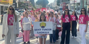 �ehit Tuncer �lkokulu ��renci ve ��retmenleri Meme Kanseri fark�ndal�k y�r�y��� ger�ekle�tirdi