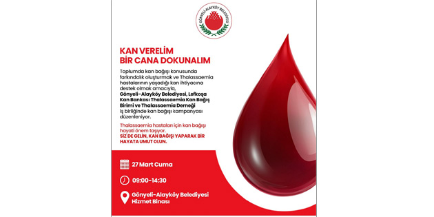 G�nyeli – Alayk�y Belediyesi’nden “Kan Verelim Bir Cana Dokunal�m” kampanyas�