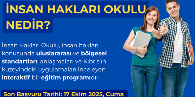 Gazimausa’da nsan Haklar Okulu dzenlenecek