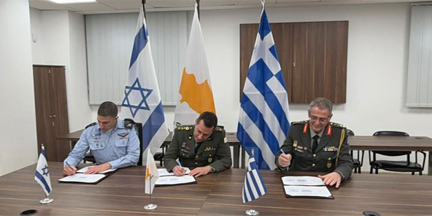 �srail, Yunanistan ve GKRY aras�nda askeri i�birli�i i�in '��l� �al��ma plan�' imzaland�