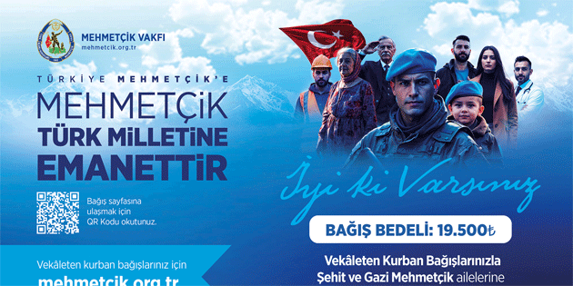 TSK Mehmet�ik Vakf�, vek�leten kurban ba��� kabul�ne ba�lad�
