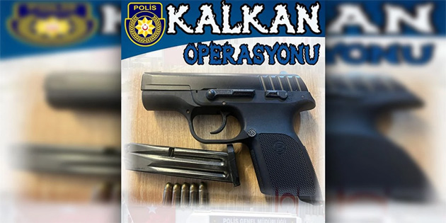 4 kii tutukland, 1 tabanca ve mermiler bulundu