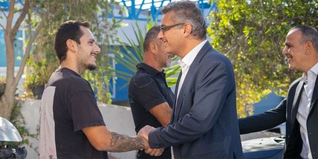 Erhrman, Lefkoa Sanayi blgesine ziyarette bulundu