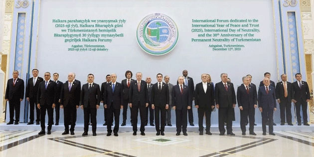 Trkiye Cumhurbakan Erdoan, Putin, Pezekiyan, Berdimuhamedov ve erif ile sohbet etti