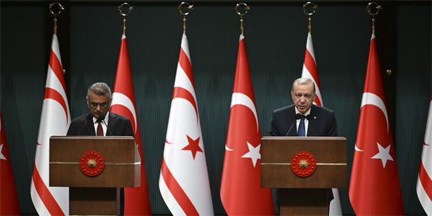 Erdoan: “Kbrs meselesinde en gereki zmn, Adada iki devletin bir arada var olmasndan getiine inanyoruz”