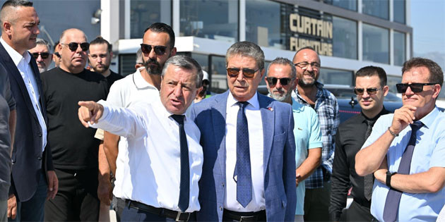 Ba�bakan �stel ve Ula�t�rma Bakan� Ar�kl�, Girne-�atalk�y yolunda incelemelerde bulundu