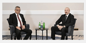 Azerbaycan Cumhurba�kanl���, Erh�rman ile Aliyev g�r��mesini payla�t� 