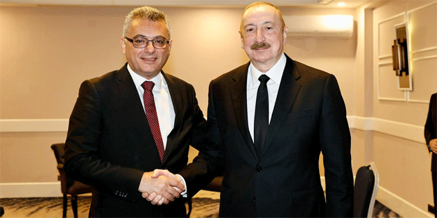 Cumhurba�kan� Tufan Erh�rman, Azerbaycan Cumhurba�kan� �lham Aliyev ile g�r��t� 