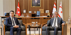 Erhrman, Cumhuriyet Bayram kutlamalar iin Trkiye'den KKTC'ye gelen DP heyetini kabul etti