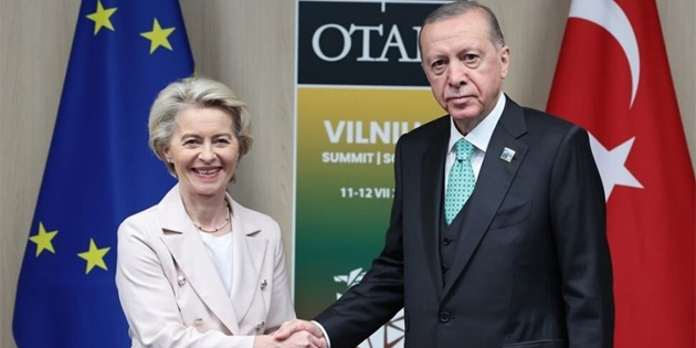 CUMHURBA�KANI ERDO�AN VE AB BA�KANI VON DER LEYEN’DEN KIBRIS G�R��MES� 