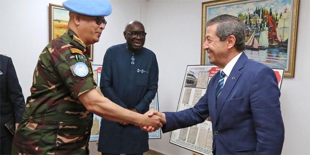 Ertu�rulo�lu, BM Temsilcisi Diagne ve UNFICYP Komutan� Alam’� kabul etti