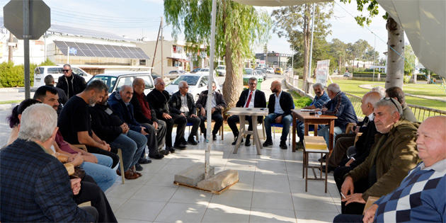 Erh�rman G�zelyurt'ta muhtarlarla bulu�tu