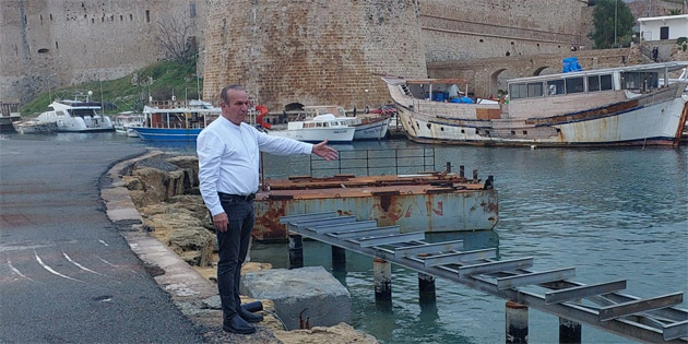 Bakan Atao�lu, Girne Antik Liman�’nda y�r�t�len �al��malar� inceledi