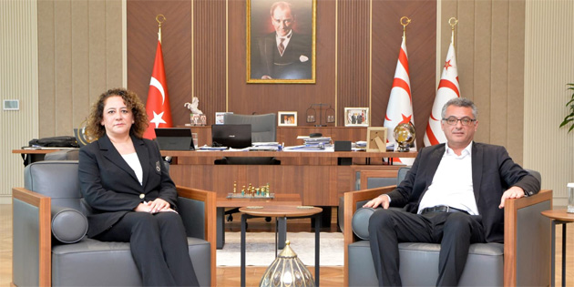 Erh�rman, KKTC Bak� Temsilcisi Turganer’i kabul etti