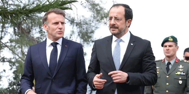 Emmanuel Macron ve Nikos Hristodulidis’ten savunma ve enerji alan�nda stratejik i� birli�i mesaj�