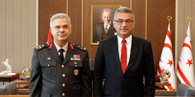 Erhrman, Kbrs Trk Bar Kuvvetleri Komutan Korgeneral Kln' kabul etti