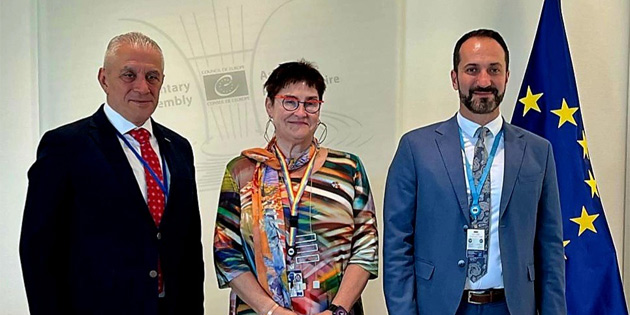 Ta�oy ve Candan, AKPA Ba�kan� Petra Bayr ile g�r��t�