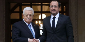 Filistin Devlet Ba�kan� Abbas, Hristodulidis’le g�r��t�: Filistin sorunu ve ikili ili�kiler ele al�nd�