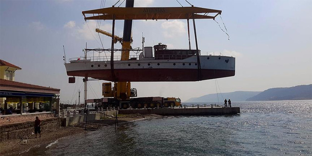 Atat�rk'�n gezi teknesi �anakkale'ye getirildi