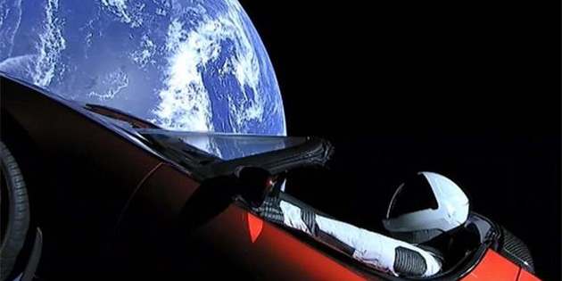 Tesla ve Starman Mars'� es ge�ti