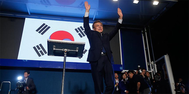 G�ney Kore'de devlet ba�kanl��� se�iminin galibi Moon oldu