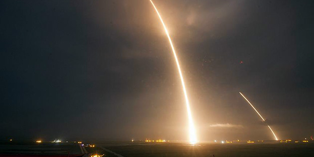 SpaceX'in Falcon 9 roketi okyanustaki platforma inemedi