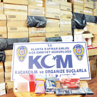 Alanya’da kaak sigara operasyonu 