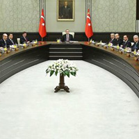 Cumhurbakanl Saray'nda ilk Bakanlar Kurulu 