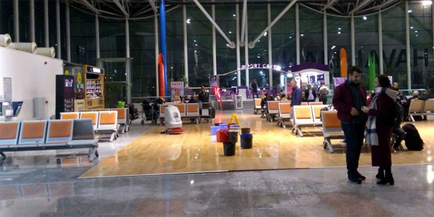 Hatay Havaliman'nda ilgin grnt!