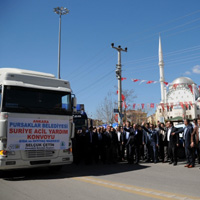Pursaklar’n yardm TIR’lar mltecilere ulat 