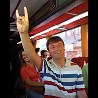 CHP otob�s�nde Bozkurt i�areti 