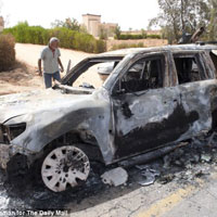Kaddafi'nin o�lu bu arabada �ld�