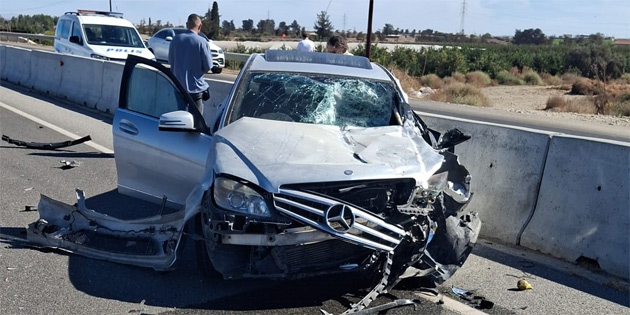 Gzelyurt-Lefke evre yolunda trafik kazas