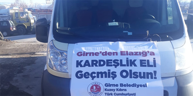 Girne Belediyesi’nin yard�mlar� Elaz��’daki depremzedelere ula�t� 