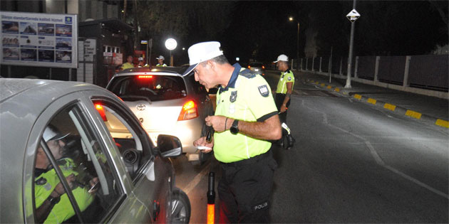KKTC genelindeki trafik denetimlerinde 225 rapor