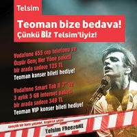 Haydi gen�ler, Telsim’le Teoman konserine! 